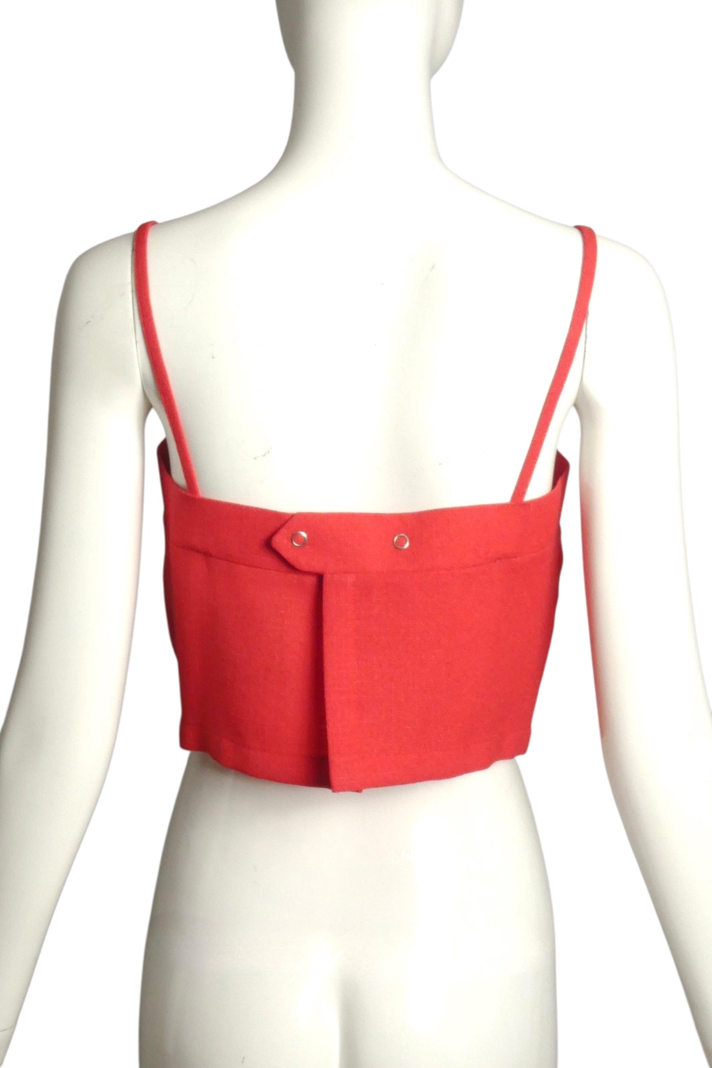 PIERRE CARDIN (HAUTE COUTURE)- 2004 Rayon Midriff Top, Size 8