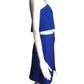 PIERRE CARDIN( HAUTE COUTURE)- 1992 2pc Blue Rayon Skirt Set, Size 6