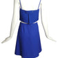PIERRE CARDIN( HAUTE COUTURE)- 1992 2pc Blue Rayon Skirt Set, Size 6