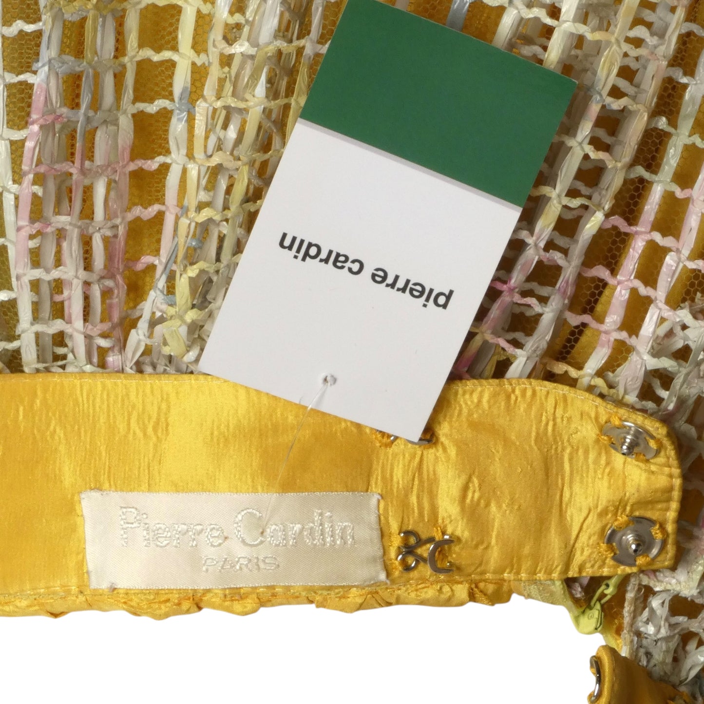 PIERRE CARDIN (HAUTE COUTURE)- 2000 2pc Raffia & Taffeta Skirt Ensemble, Size 4