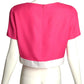 PIERRE CARDIN (HAUTE COUTURE)- 2007 Pink Rayon Cropped Top, Size 8