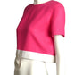 PIERRE CARDIN (HAUTE COUTURE)- 2007 Pink Rayon Cropped Top, Size 8