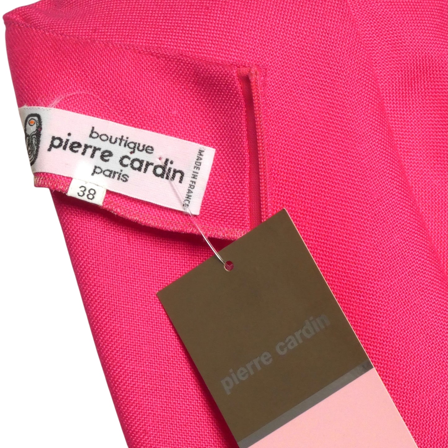 PIERRE CARDIN (HAUTE COUTURE)- 2007 Pink Rayon Cropped Top, Size 8