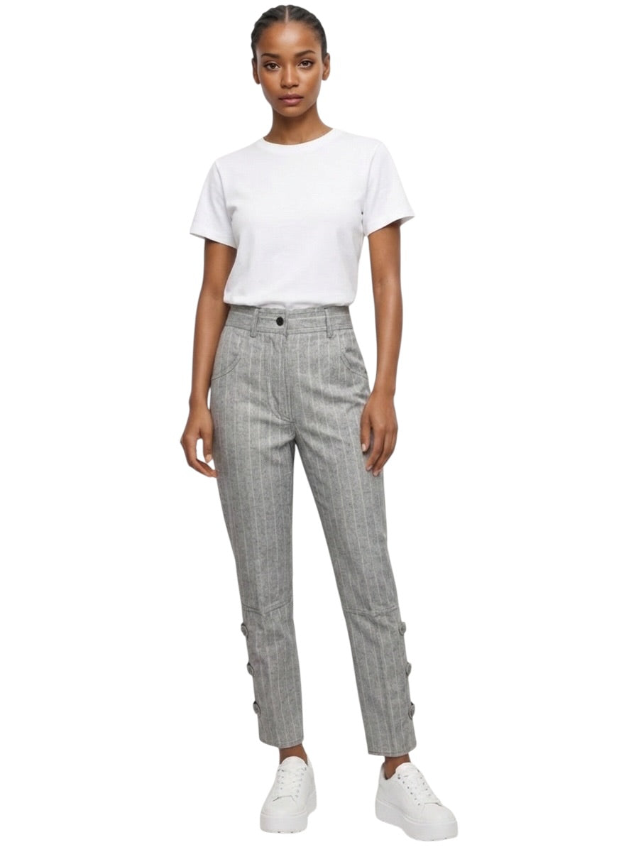 PIERRE CARDIN - 2012 Cotton Stripe Pants, Size 6