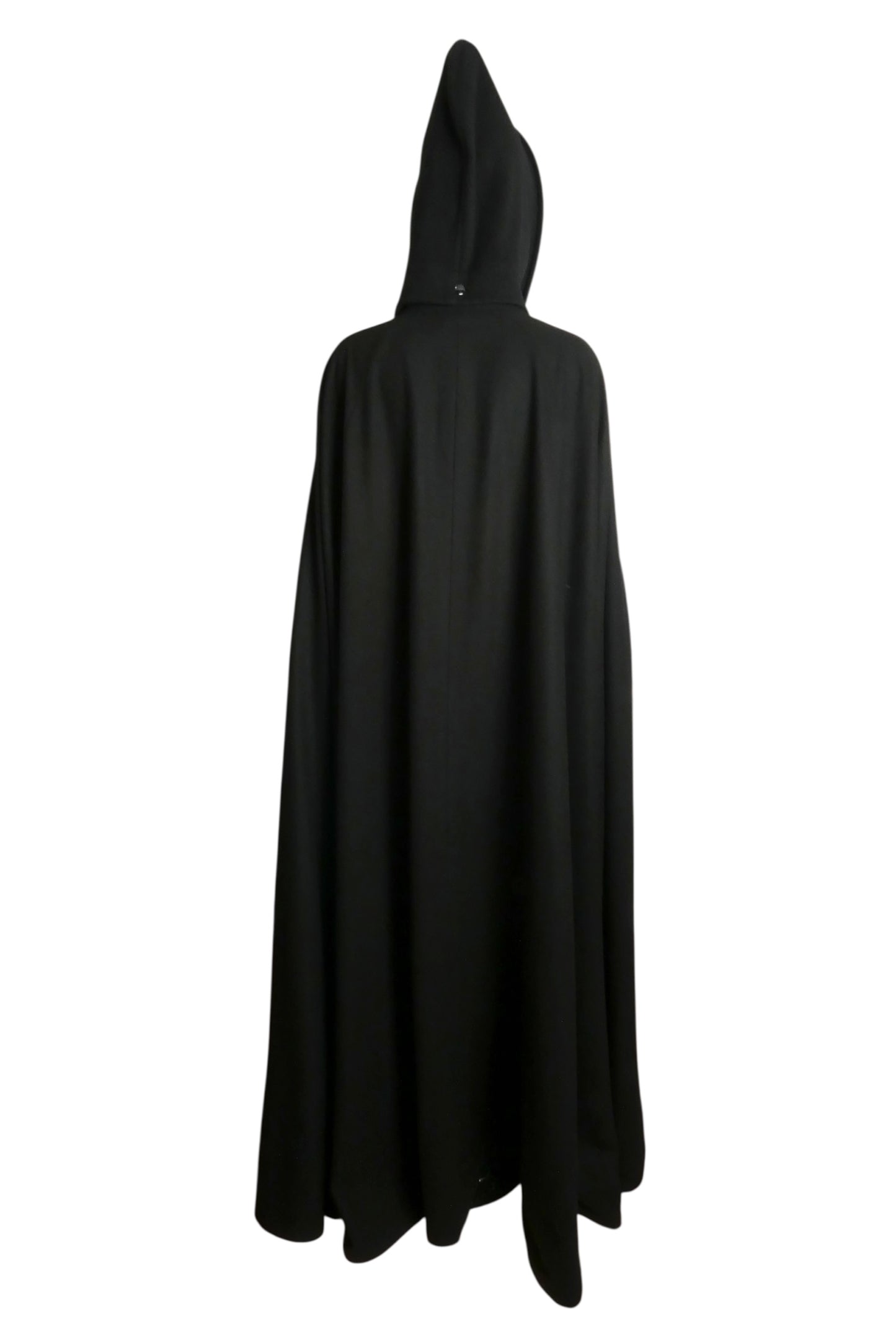 PIERRE CARDIN (HAUTE COUTURE) - 1983 Black Wool Hooded Cape, One Size