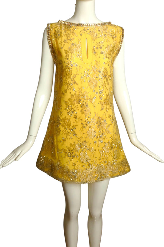 PIERRE CARDIN - 2010 Jeweled Lace Dress, Size 4