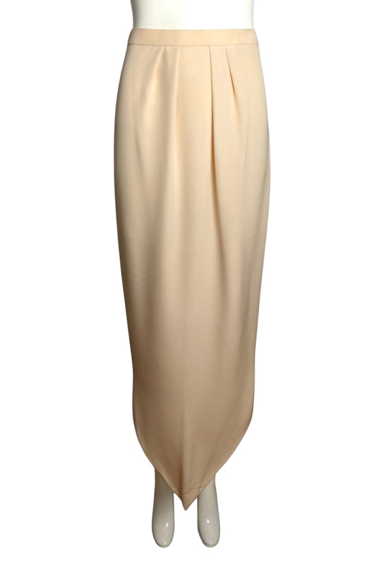 PIERRE CARDIN (HAUTE COUTURE)- 2003 Ivory Silk Hi-Low Skirt, Size 4