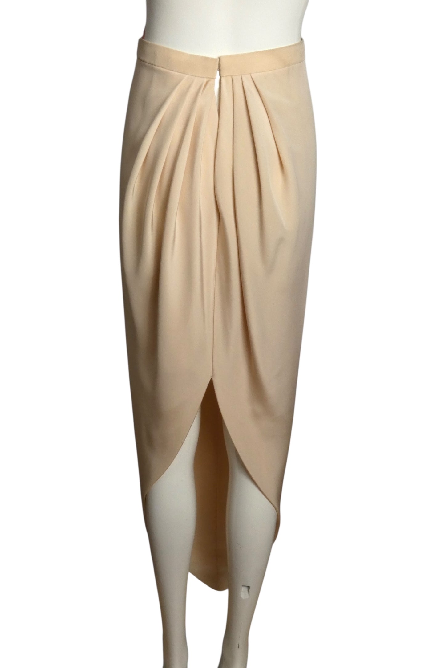 PIERRE CARDIN (HAUTE COUTURE)- 2003 Ivory Silk Hi-Low Skirt, Size 4