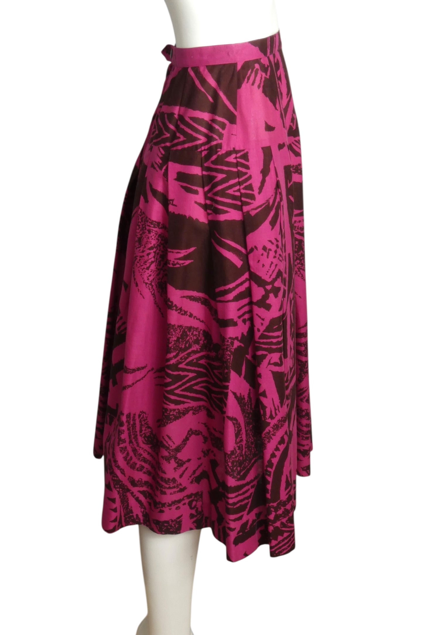 PIERRE CARDIN- 2000 Multi Color Print Cotton Skirt, Size 6