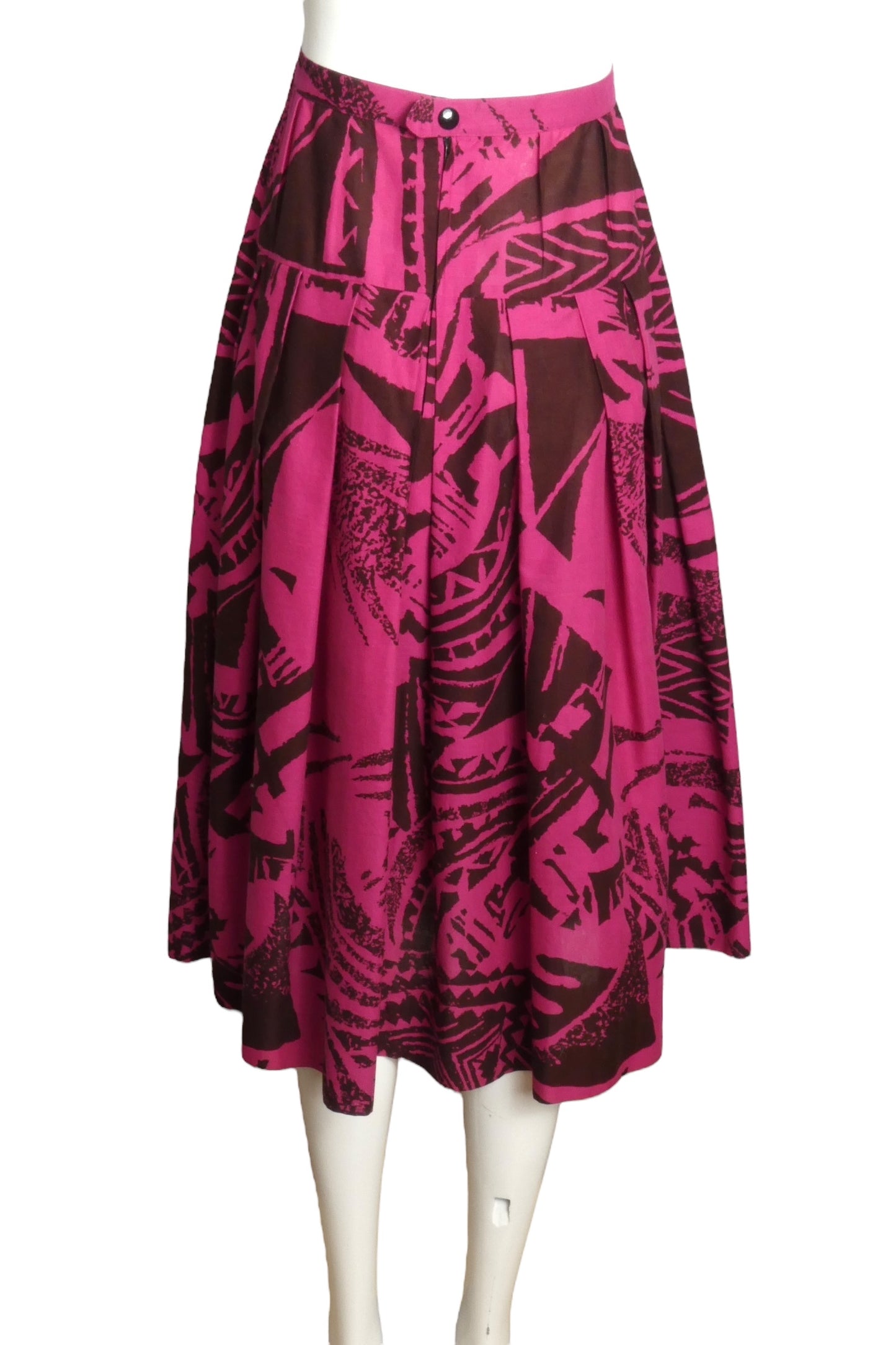 PIERRE CARDIN- 2000 Multi Color Print Cotton Skirt, Size 6