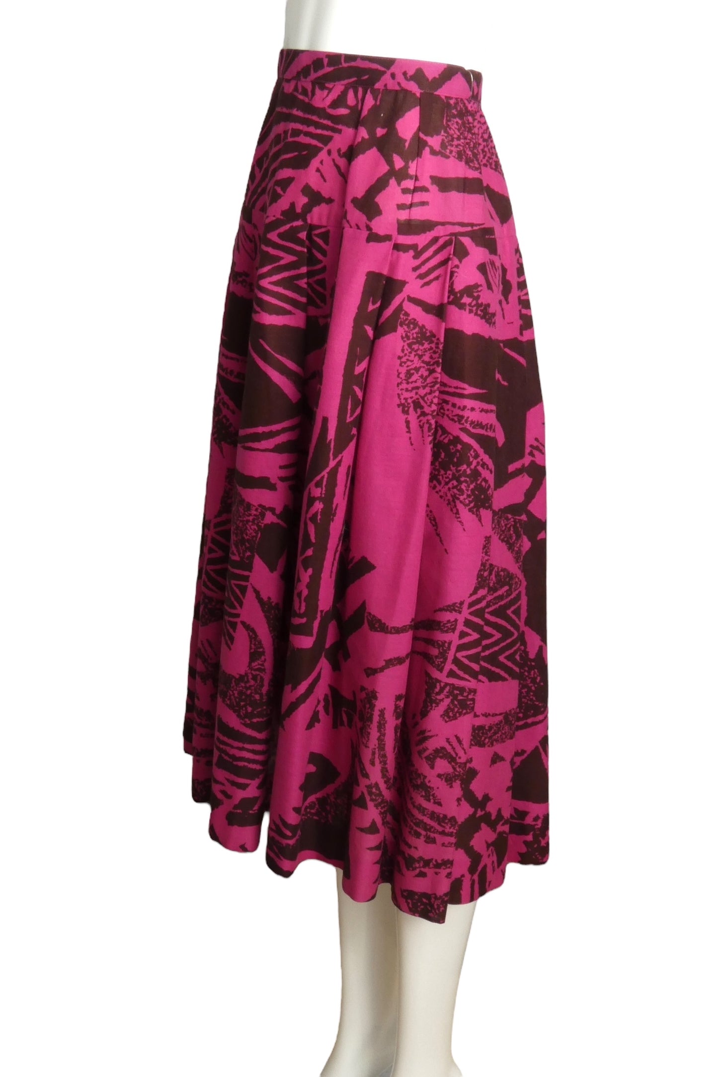 PIERRE CARDIN- 2000 Multi Color Print Cotton Skirt, Size 6