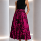 PIERRE CARDIN - 1980s Multi Color Print Cotton Skirt, Size 6
