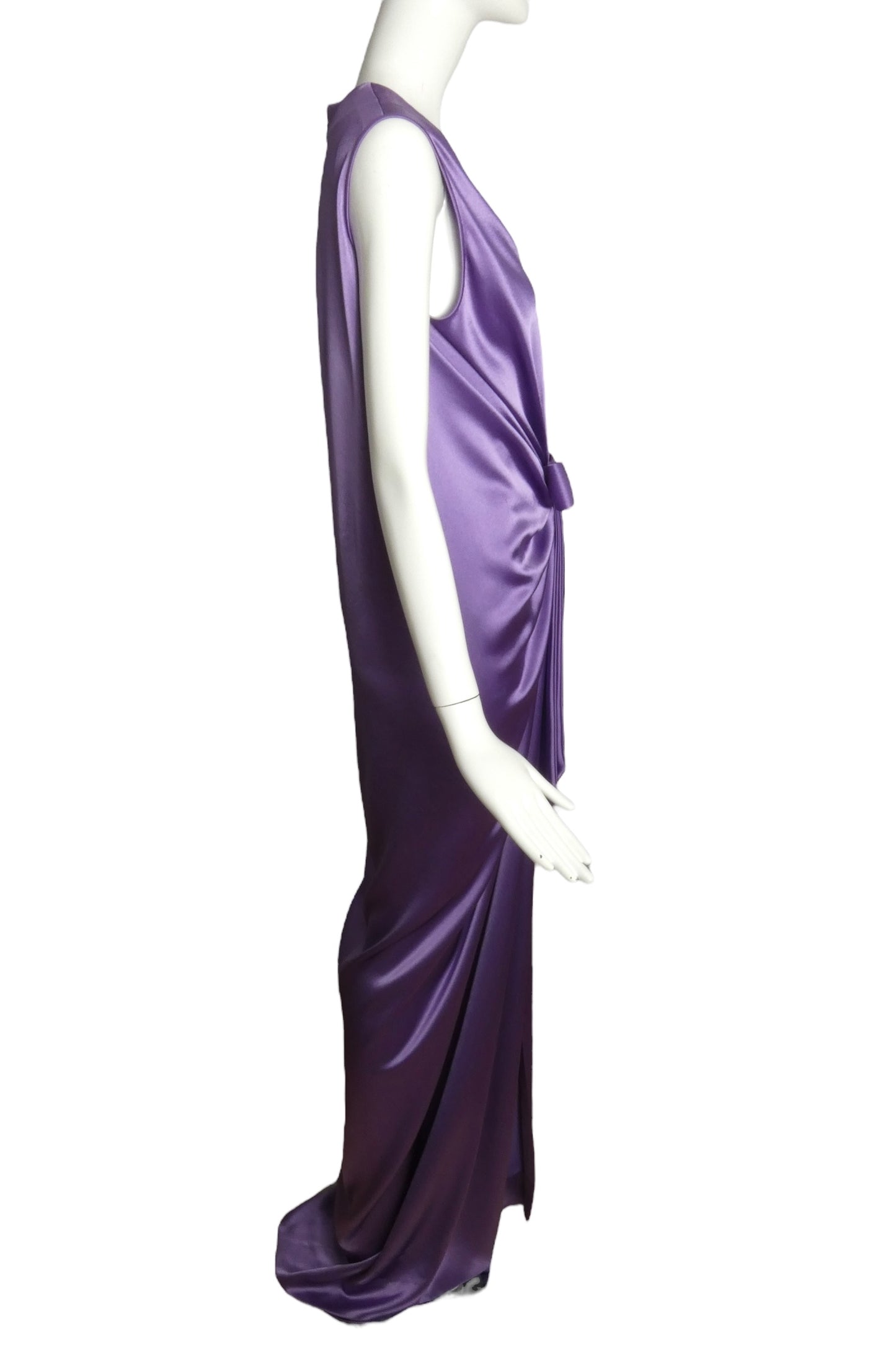 PIERRE CARDIN (HAUTE COUTURE)- 2011 Purple Charmeuse Gown, Size 6