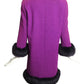 PIERRE CARDIN BOUTIQUE-1990 Wool & Fur Coat, Size-10