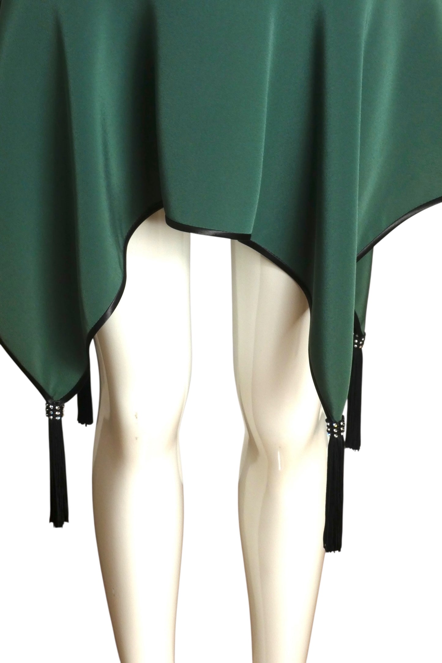 PIERRE CARDIN-2009 Green Crepe Slip Dress, Size-4