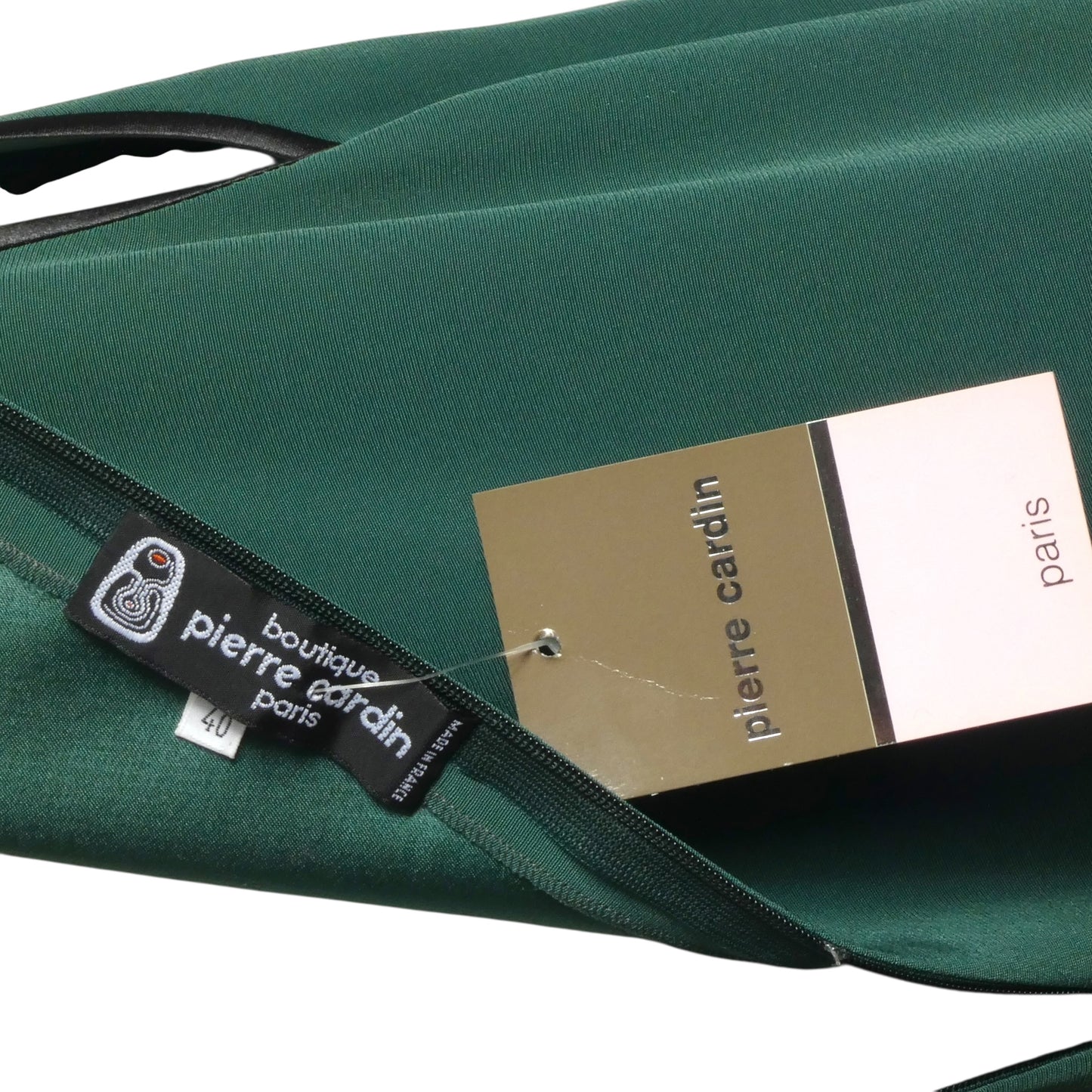 PIERRE CARDIN-2009 Green Crepe Slip Dress, Size-4