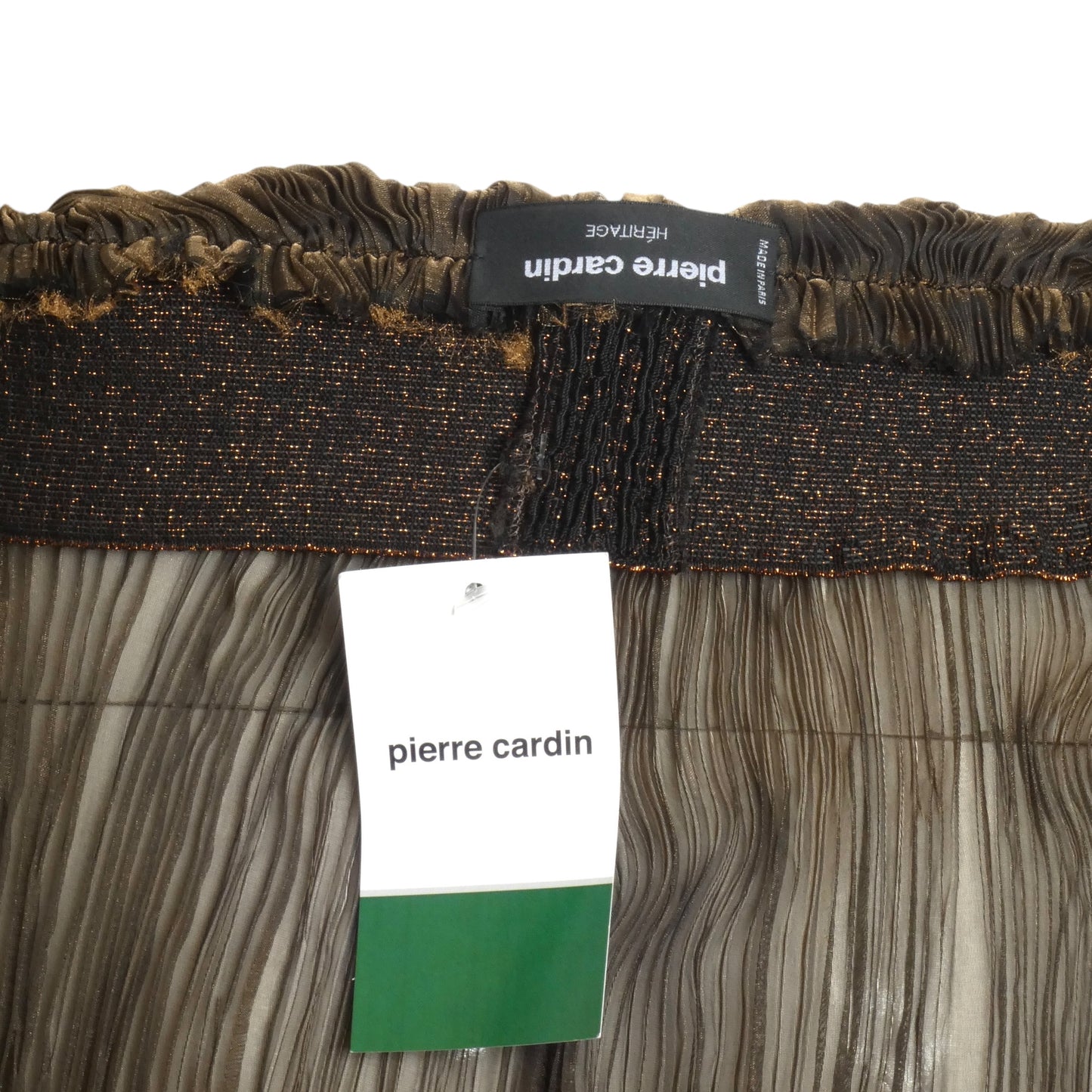 PIERRE CARDIN (HAUTE COUTURE)- 2010 Metallic Plisse Skirt, Size 8