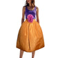 1997 Orange Taffeta Petal Skirt, Size 4