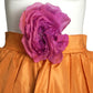 PIERRE CARDIN- 1997 Orange Taffeta Petal Skirt, Size 4