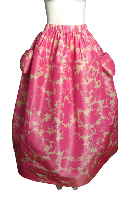 PIERRE CARDIN (HAUTE COUTURE)- 1994 Floral Print Taffeta Ball Skirt, Size 8