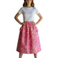 1994 Floral Print Taffeta Ball Skirt, Size 8