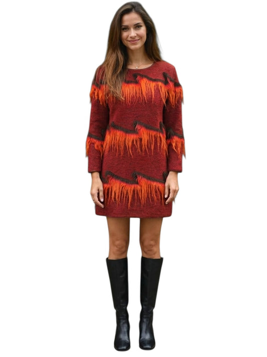 2012 Wool & Fur Knit Dress, Size-12