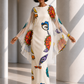 1998 Print Organza Gown, Size 8