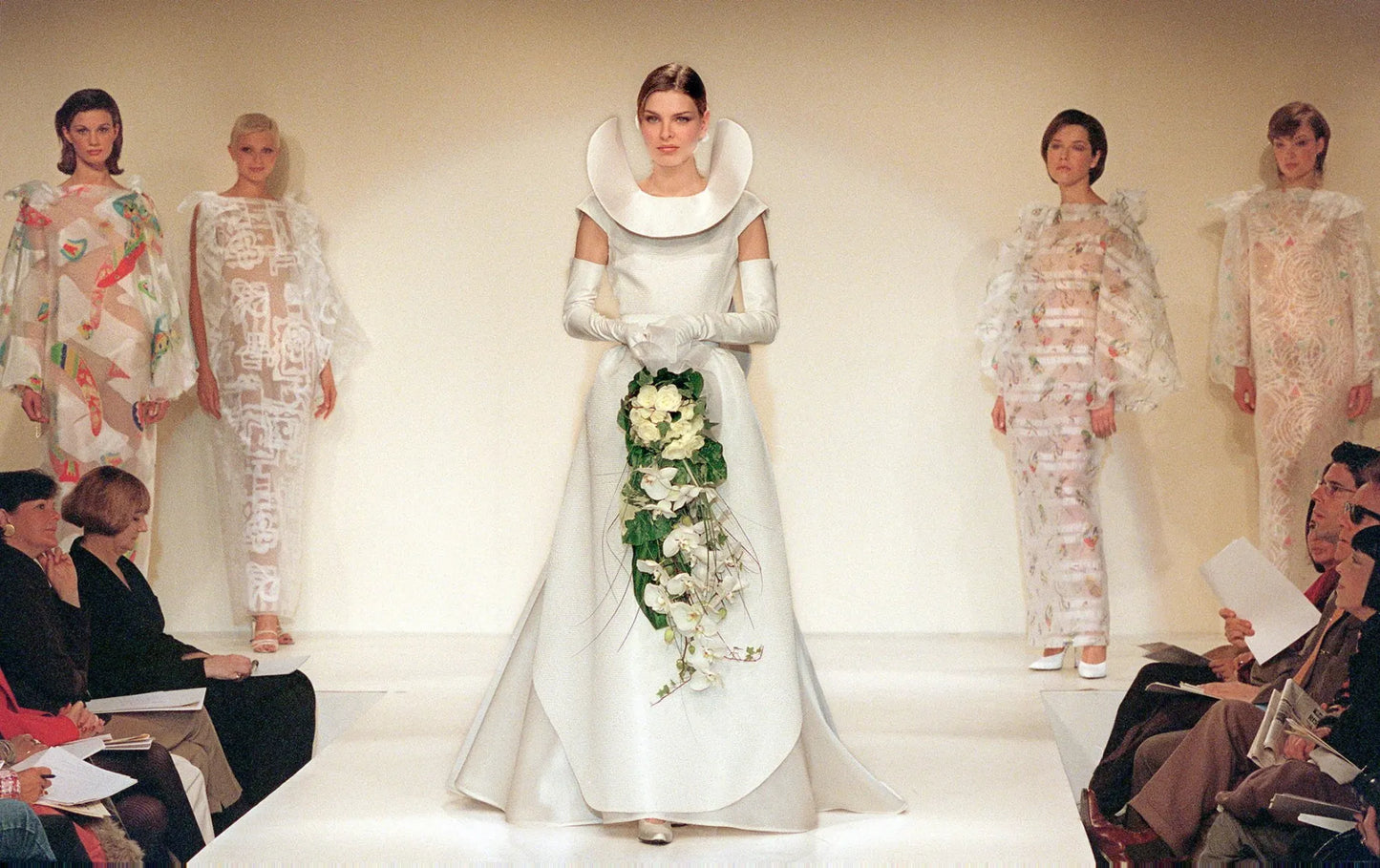 PIERRE CARDIN (HAUTE COUTURE) - 1998 Print Organza Gown, Size 8