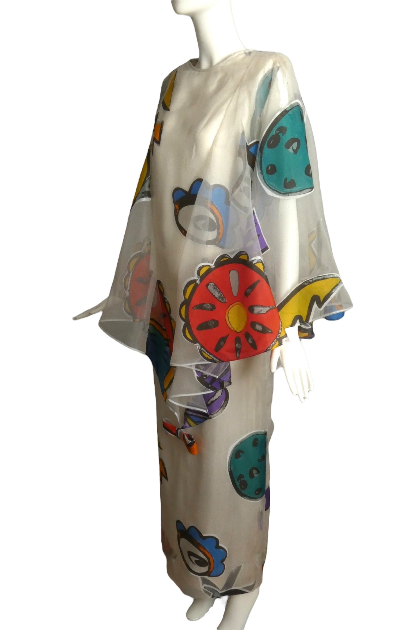 PIERRE CARDIN (HAUTE COUTURE) - 1998 Print Organza Gown, Size 8