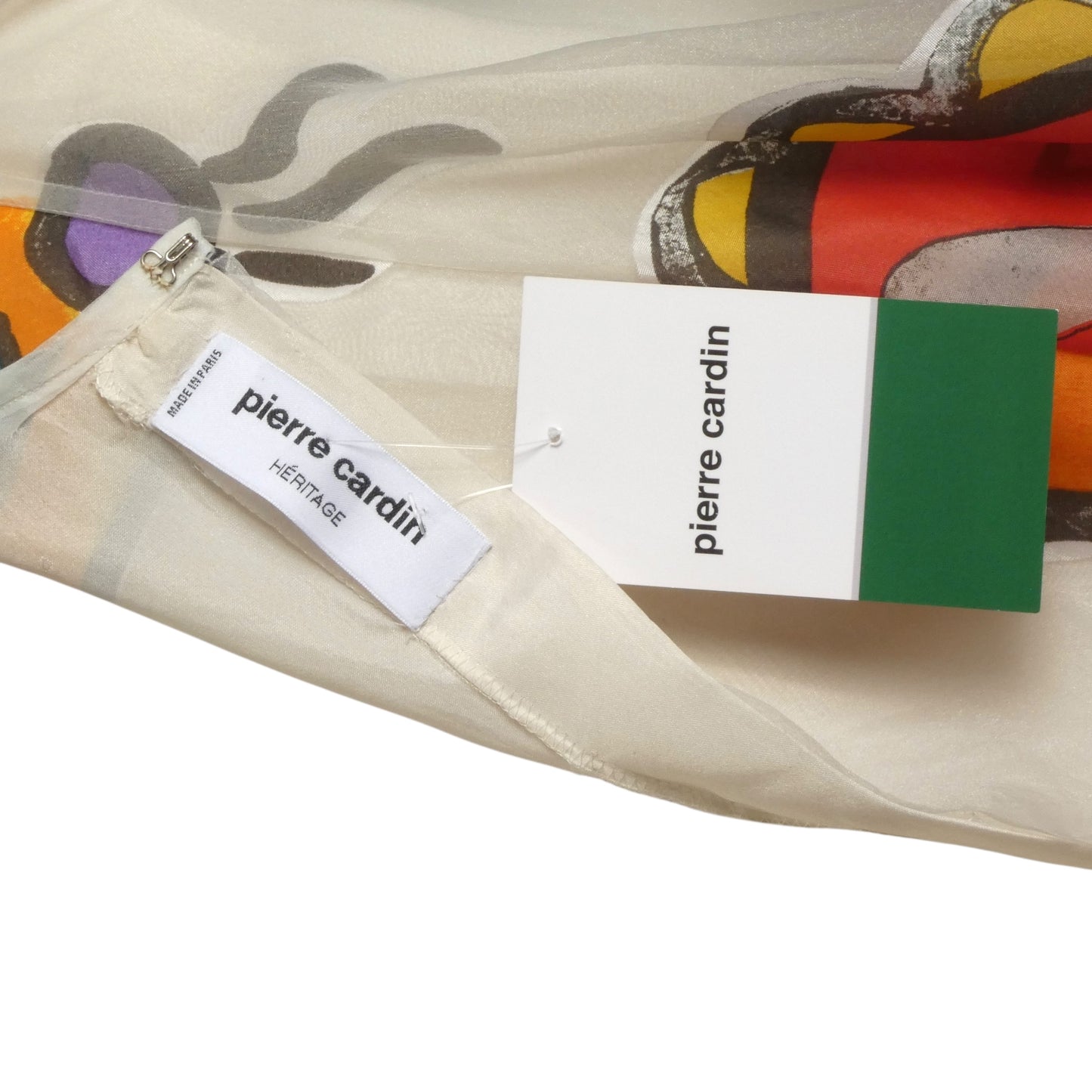 PIERRE CARDIN (HAUTE COUTURE) - 1998 Print Organza Gown, Size 8