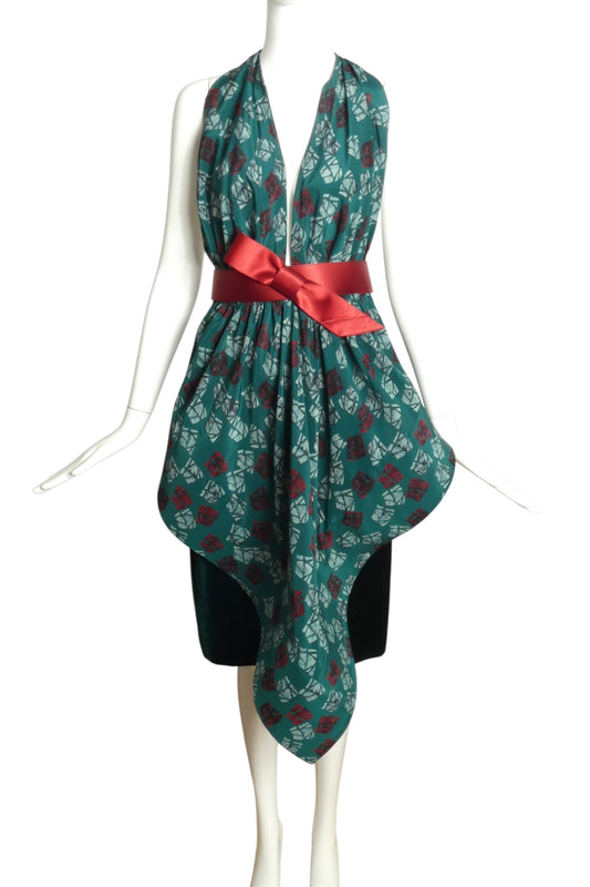 PIERRE CARDIN (HAUTE COUTURE)- 2012 2pc Silk & Velvet Skirt Set, Size 4