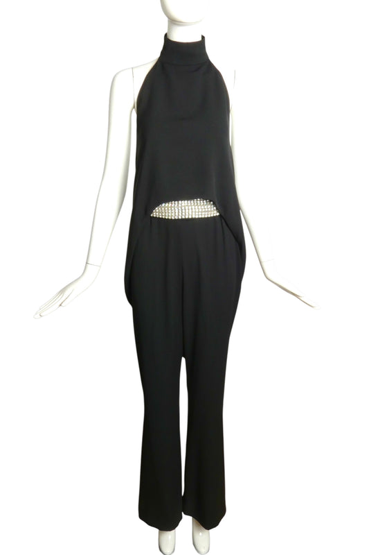 PIERRE CARDIN (HAUTE COUTURE) -2002 Black Crepe 2pc Evening Ensemble, Size-6