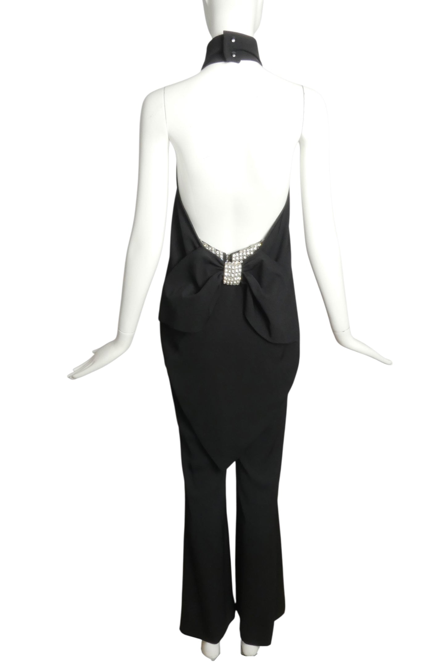 PIERRE CARDIN (HAUTE COUTURE) -2002 Black Crepe 2pc Evening Ensemble, Size-6