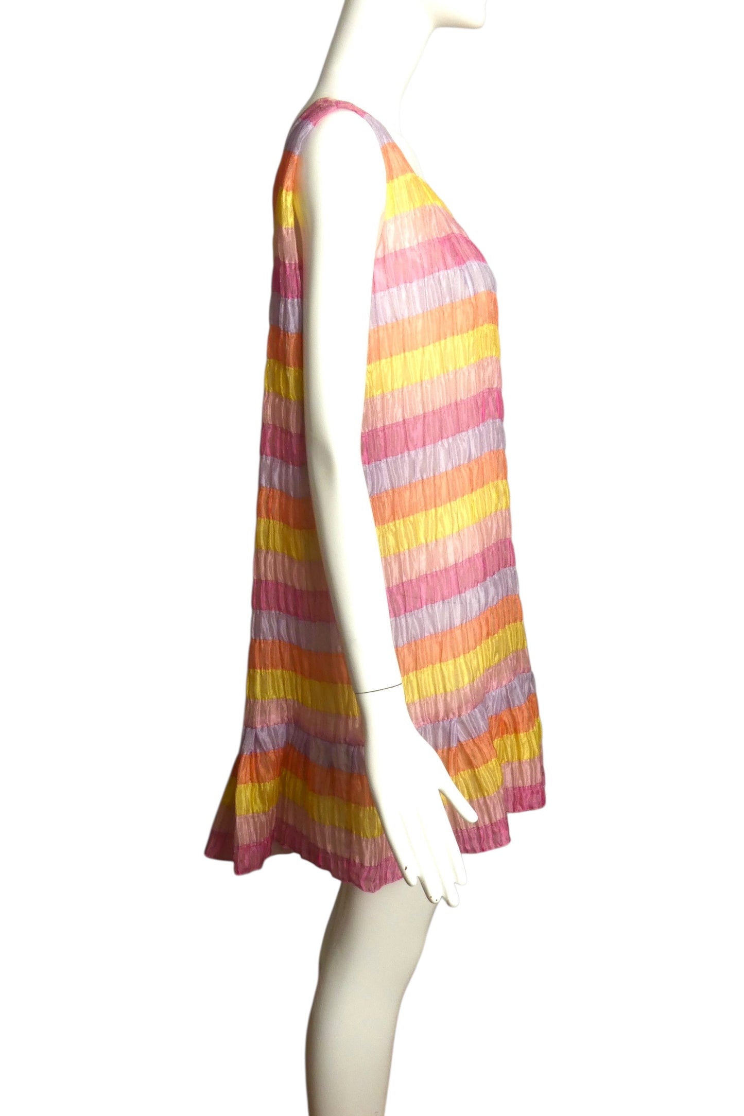 PIERRE CARDIN (HAUTE COUTURE) -1996 Striped Crystal Organza Dress, Size-10