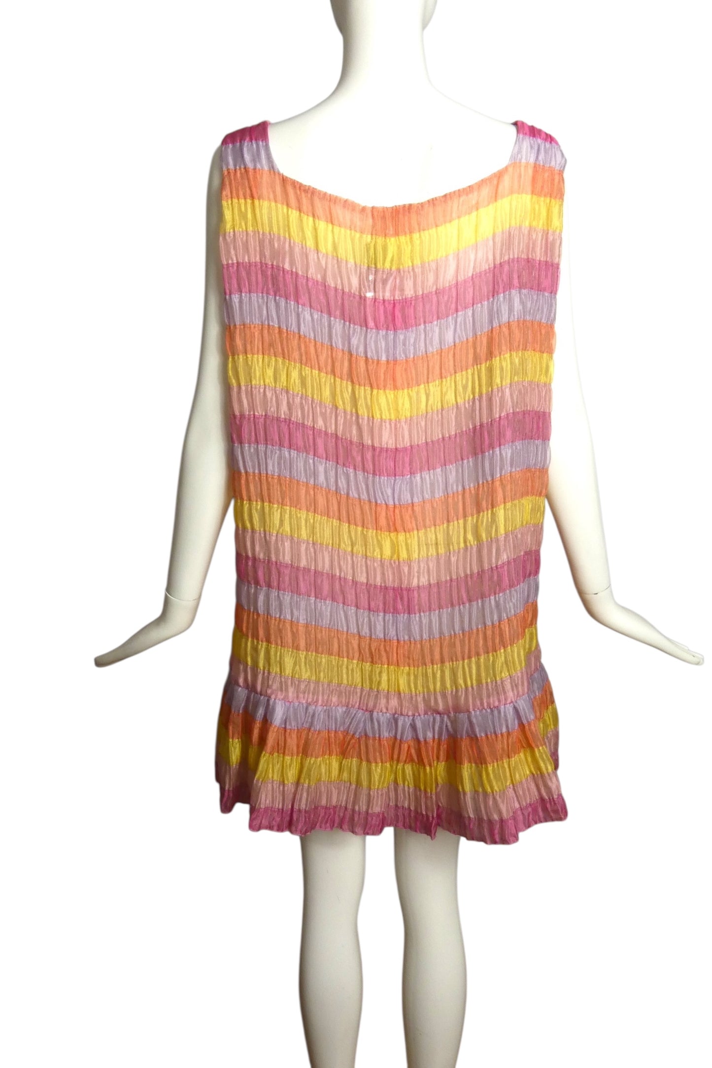PIERRE CARDIN (HAUTE COUTURE) -1996 Striped Crystal Organza Dress, Size-10