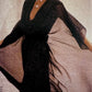 PIERRE CARDIN (HAUTE COUTURE)-1989 Print Chiffon Evening Gown, Size 4