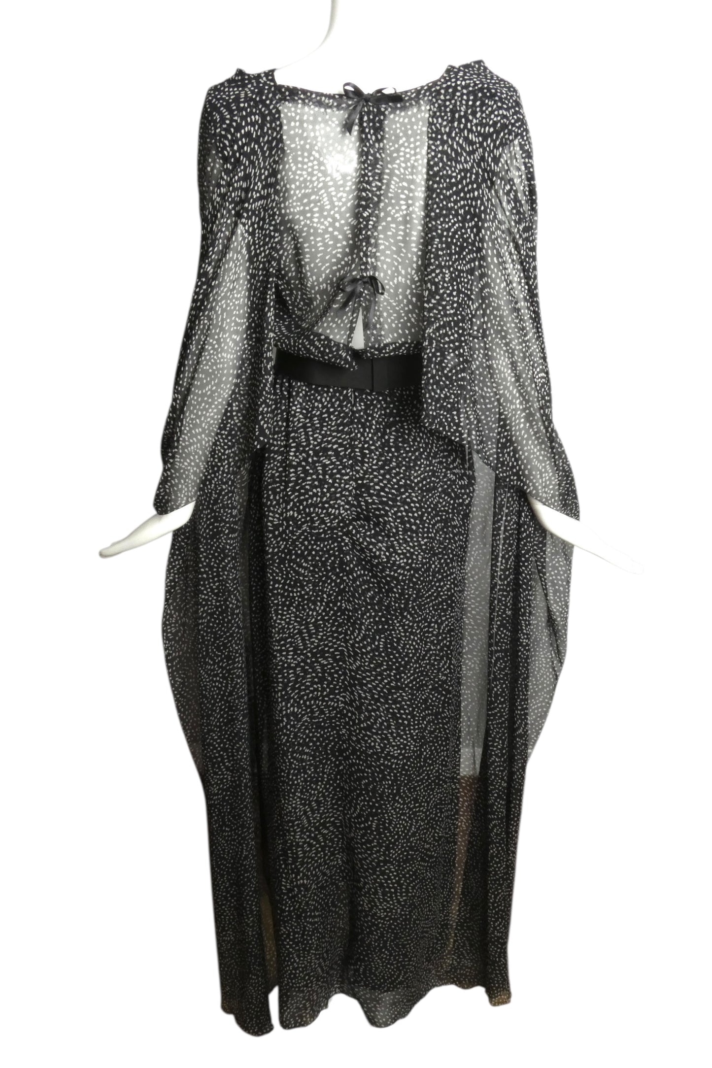 PIERRE CARDIN (HAUTE COUTURE)-1989 Print Chiffon Evening Gown, Size 4