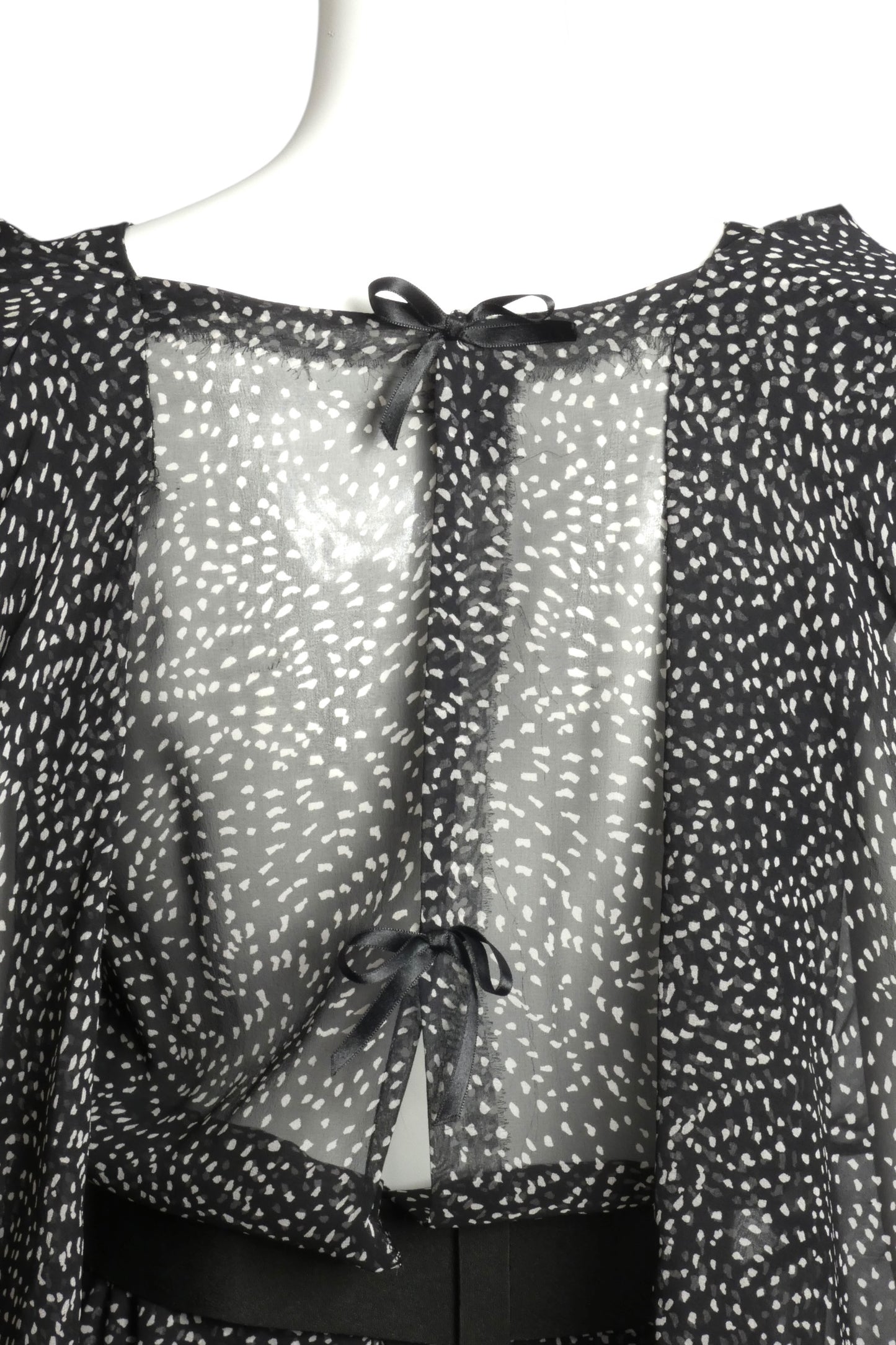 PIERRE CARDIN (HAUTE COUTURE)-1989 Print Chiffon Evening Gown, Size 4