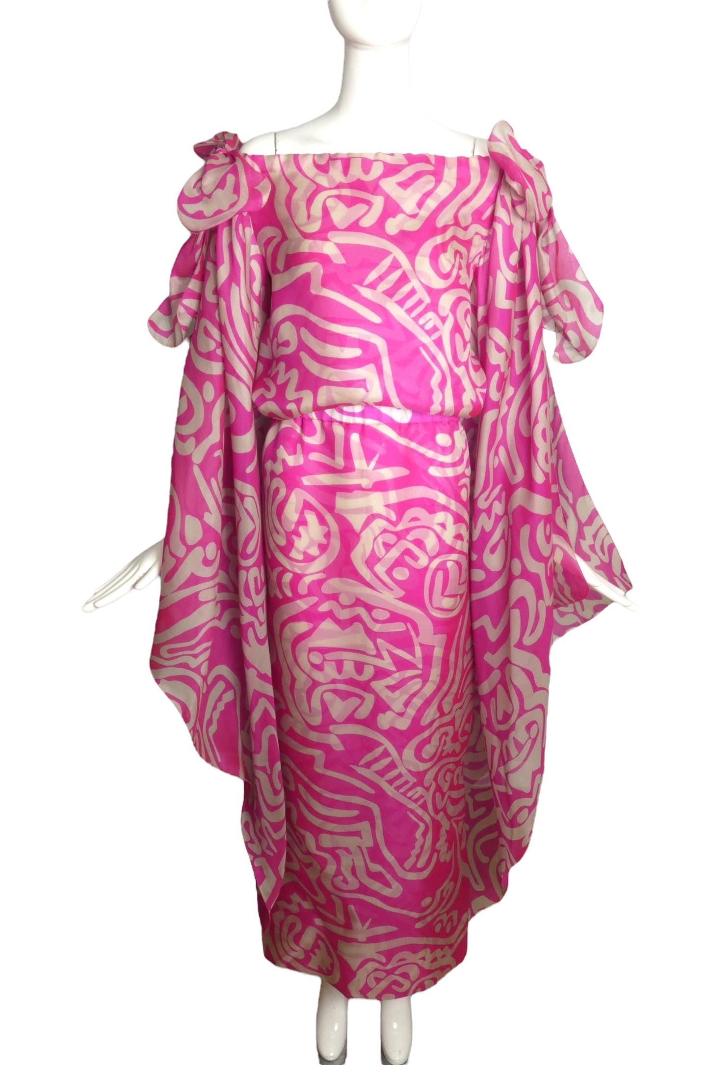 PIERRE CARDIN (HAUTE COUTURE)- 2005 Print Organza Gown, Size 6