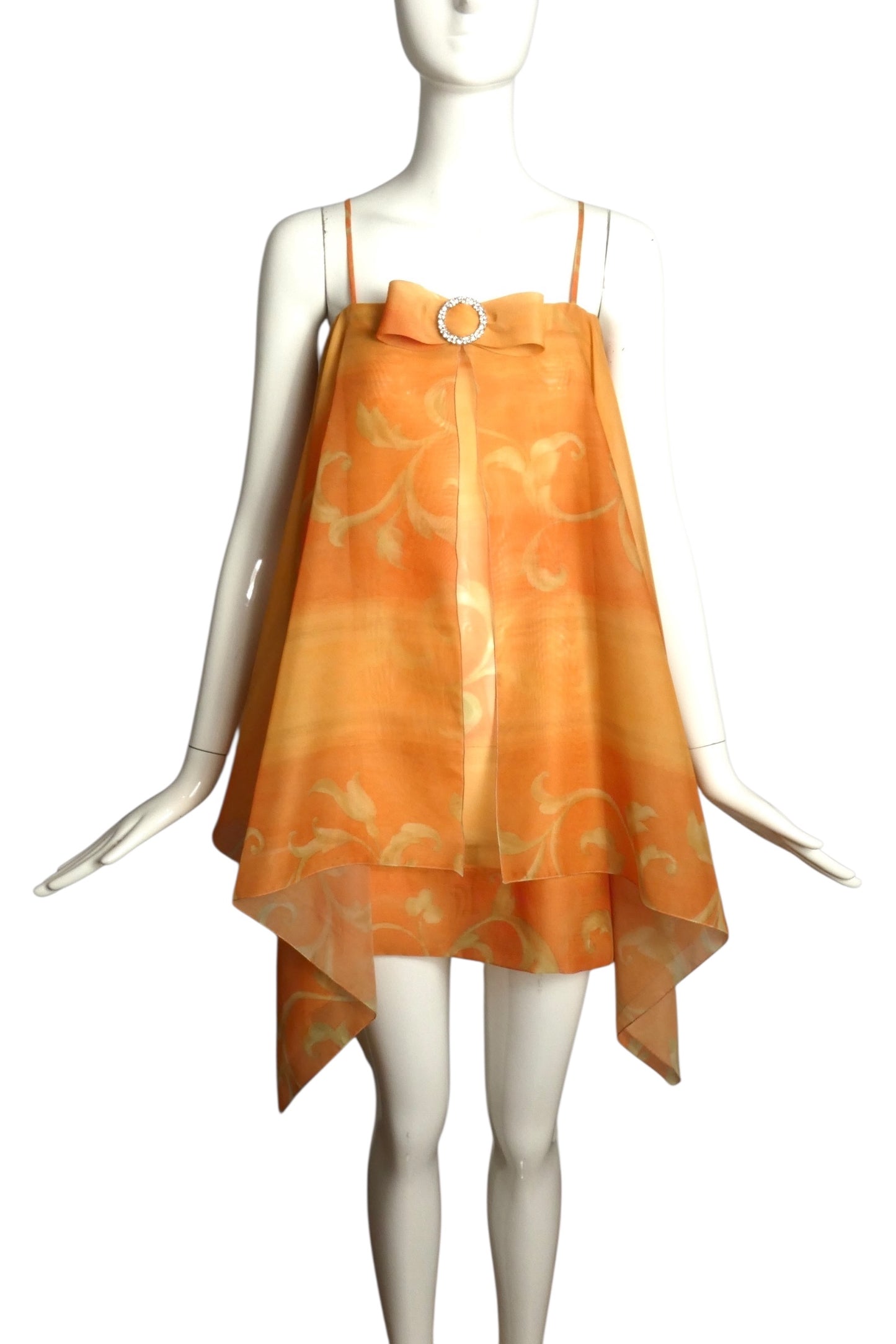 PIERRE CARDIN (HAUTE COUTURE)- 2008 Floral Print Organza Dress, Size 4