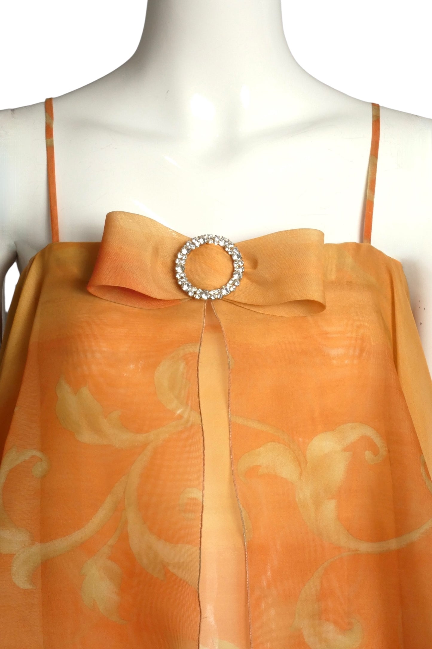 PIERRE CARDIN (HAUTE COUTURE)- 2008 Floral Print Organza Dress, Size 4