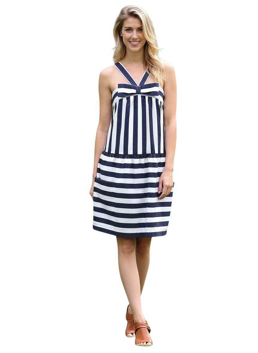 1991 Cotton Stripe Dress, Size-4