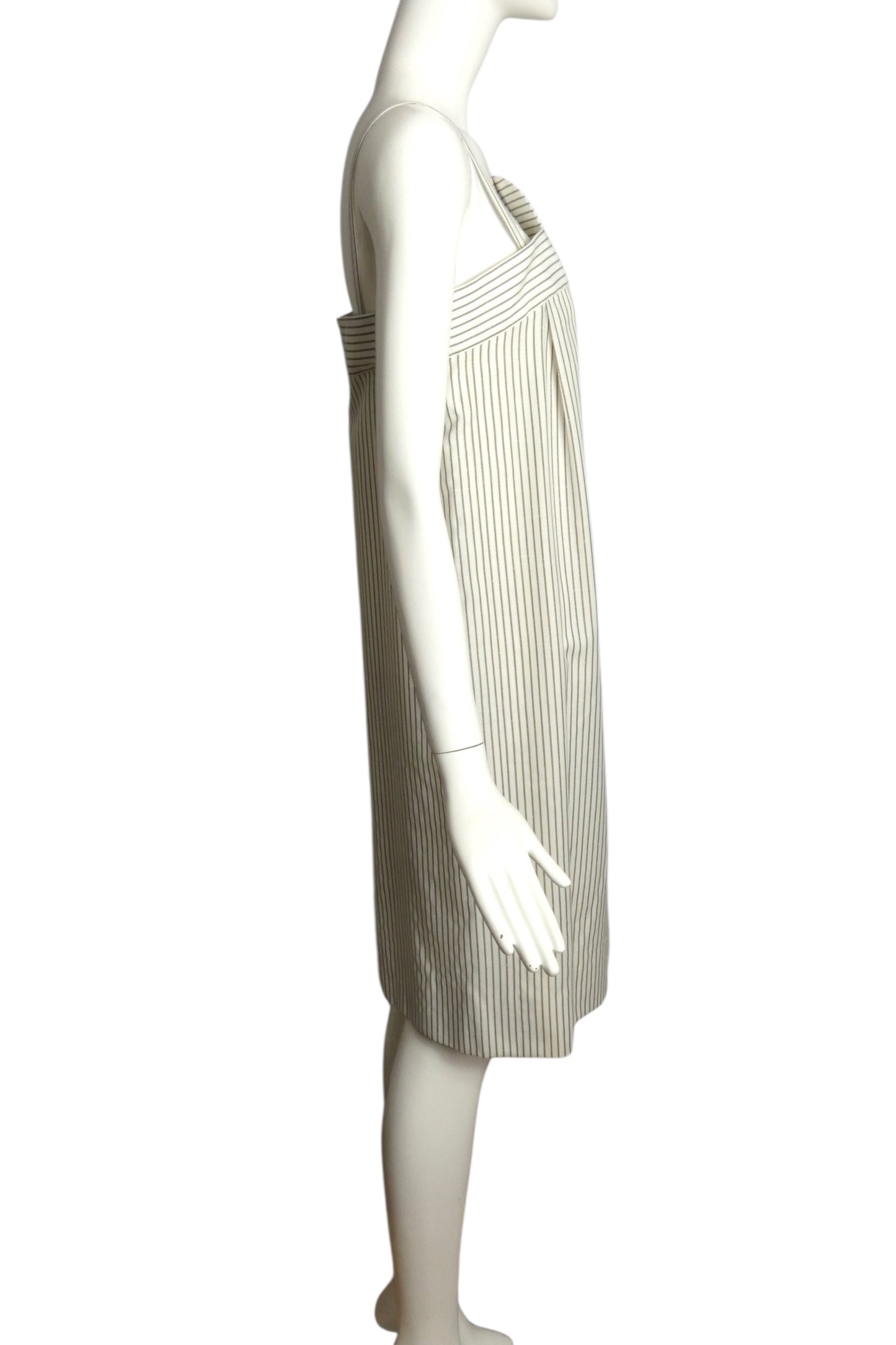 PIERRE CARDIN-1989 Cotton Stripe Dress, Size-8