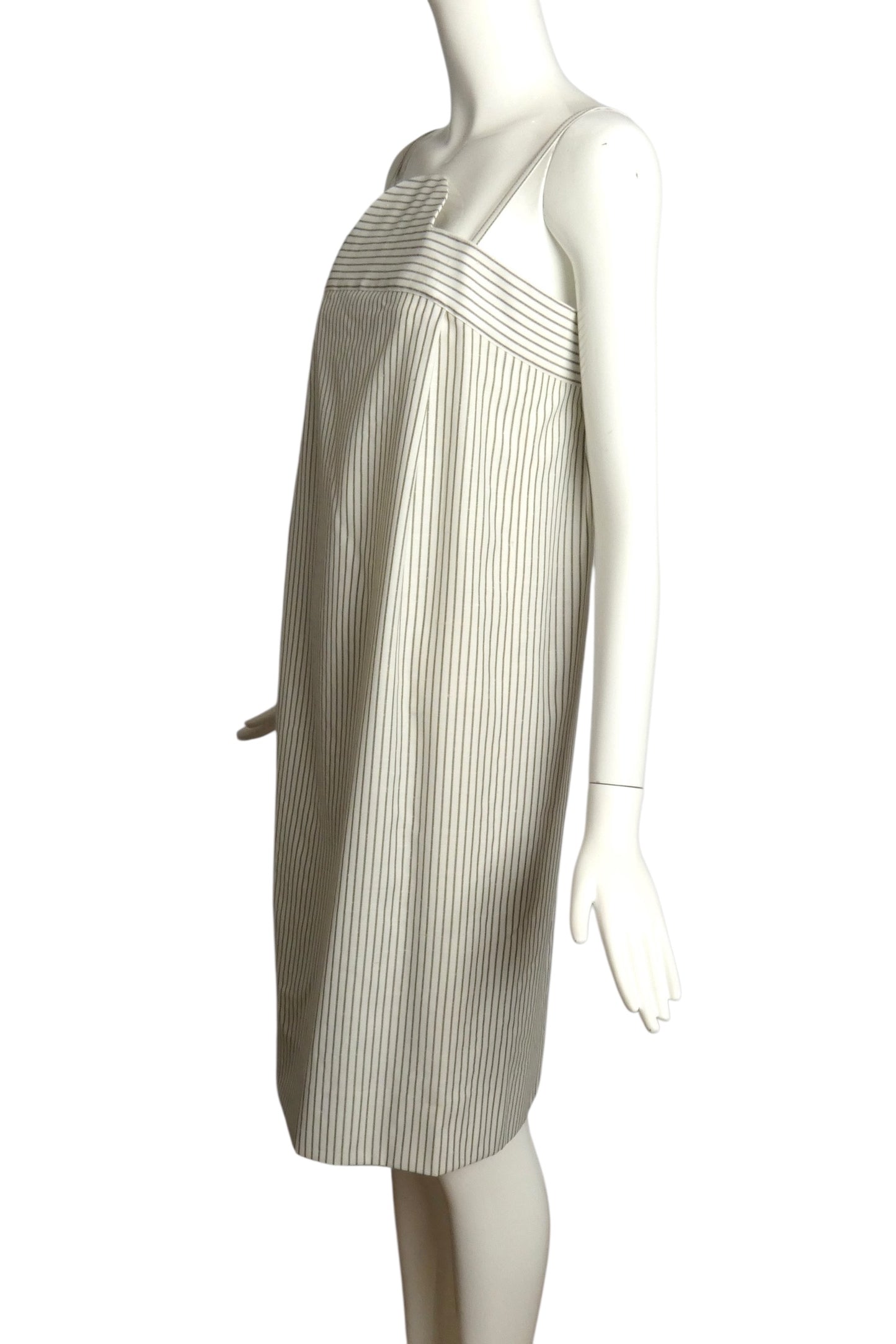PIERRE CARDIN-1989 Cotton Stripe Dress, Size-8