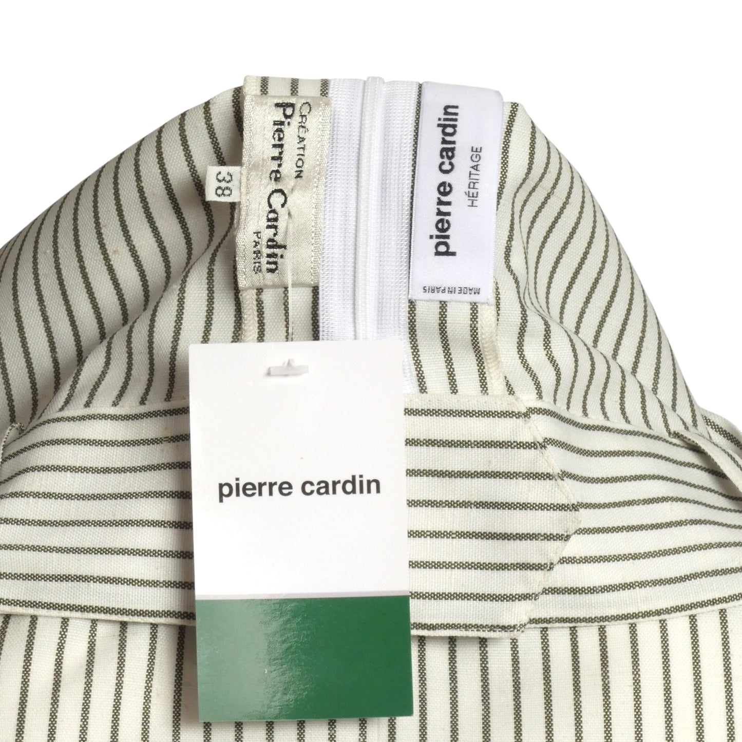 PIERRE CARDIN-1989 Cotton Stripe Dress, Size-8