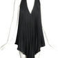 PIERRE CARDIN (HAUTE COUTURE)- 1998 Black Pleated Halter Top, Size 4