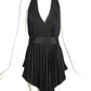 PIERRE CARDIN (HAUTE COUTURE)- 1998 Black Pleated Halter Top, Size 4