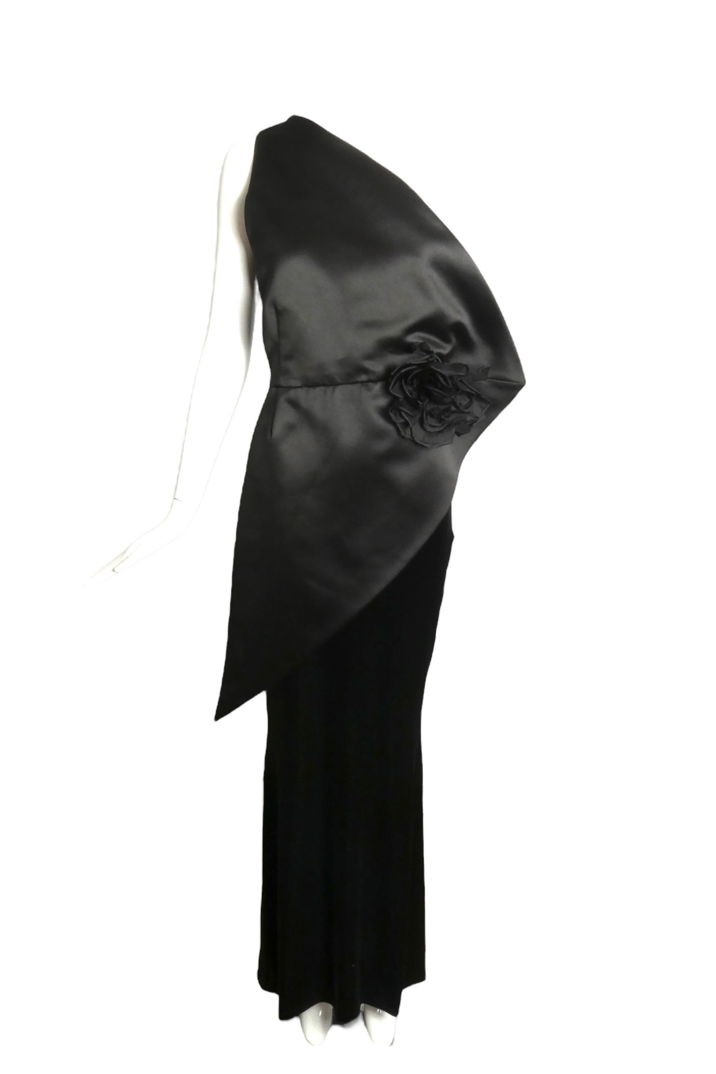 PIERRE CARDIN BOUTIQUE -2010 Satin & Velvet Gown, Size-6