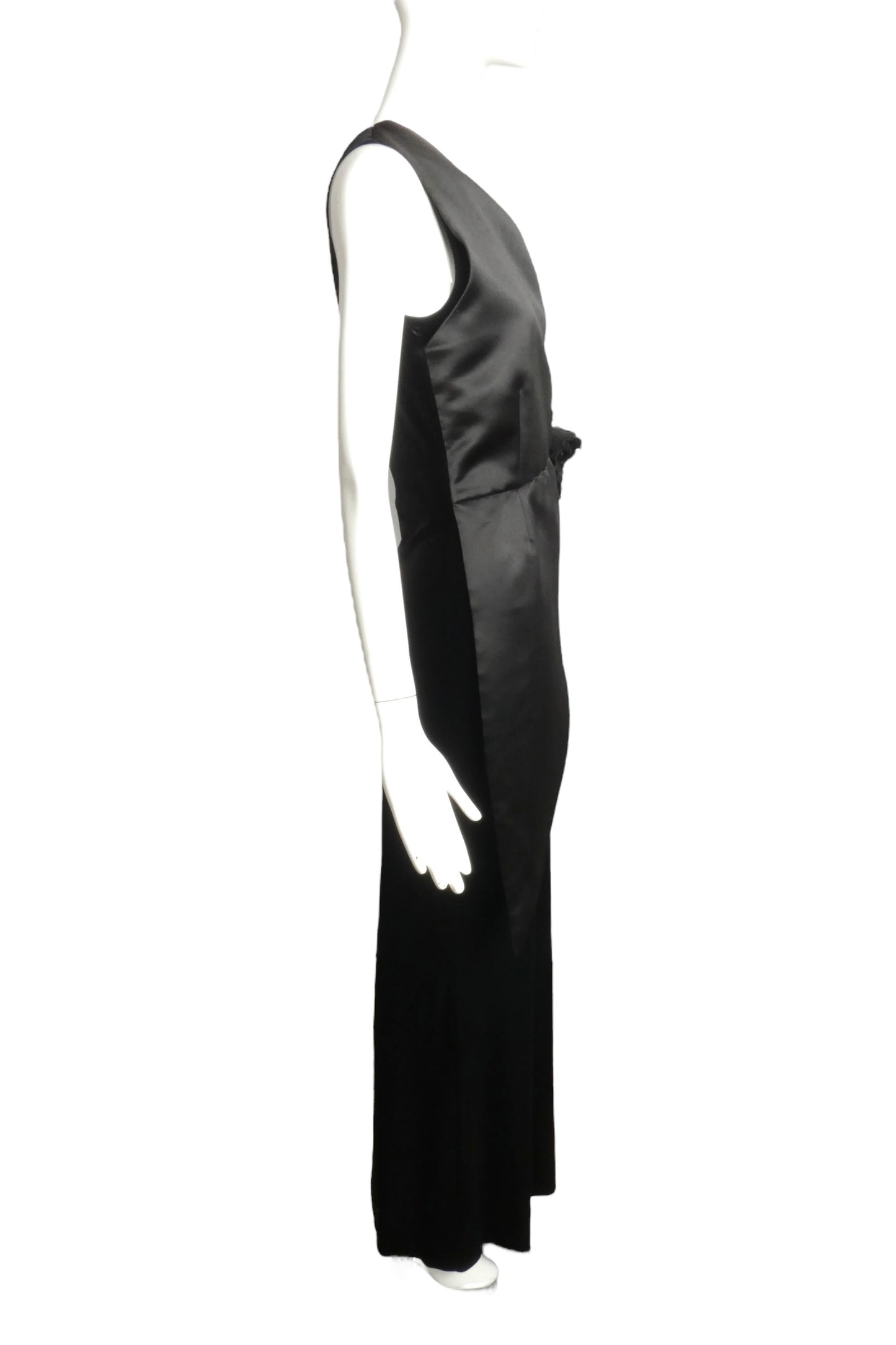PIERRE CARDIN BOUTIQUE -2010 Satin & Velvet Gown, Size-6