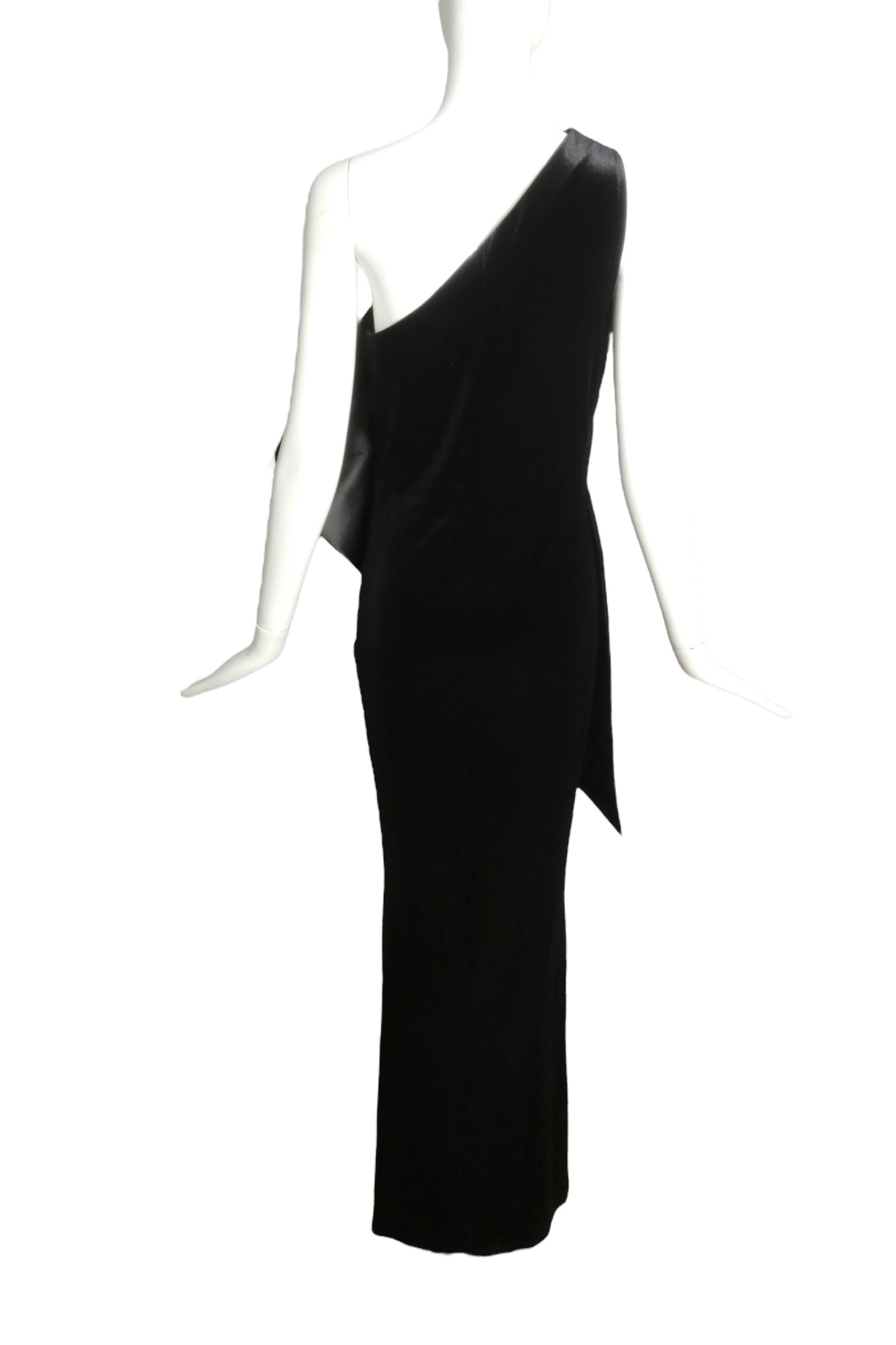 PIERRE CARDIN BOUTIQUE -2010 Satin & Velvet Gown, Size-6